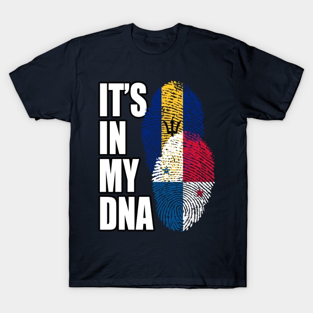 Barbadian And Panamanian Mix DNA Flag Heritage Gift T-Shirt by Just Rep It!!